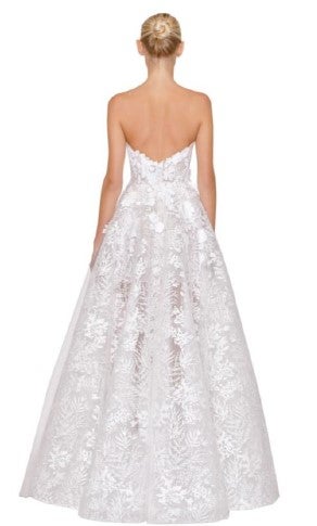 Lace Strapless A-line Sweetheart Neckline Wedding Dress by Reem Acra - Image 2