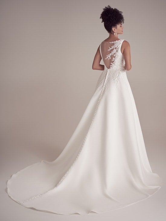 Simple Ball Gown Wedding Dress With Scoop Back And V-neckline by Maggie Sottero - Image 2