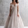 Beaded Off The Shoulder Lace Ball Gown Wedding Dress by Allure Bridals - Image 1