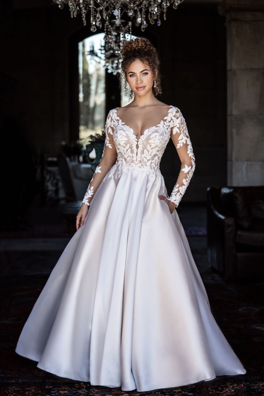 Timeless Full Skirt Wedding Dress - Style #M2451 | Mikaella Bridal