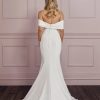 Off The Shoulder Fit And Flare Wedding Dress With Boned Bodice by Anne Barge - Image 2