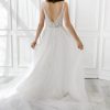 Sleeveless Beaded A-line Wedding Dress With V-neckline by Enaura Bridal - Image 2