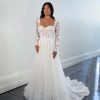 Lace A-line Wedding Dress With Detachable Long Sleeves by Martina Liana - Image 1