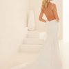 Backless Fit And Flare Wedding Dress by Mikaella - Image 2
