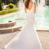 Sleeveless Fit And Flare Wedding Dress With V-neckline And Open Back by Paloma Blanca - Image 2