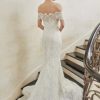 Off The Shoulder Lace Fit And Flare Wedding Dress by Sareh Nouri - Image 2