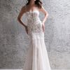 Lace Fit And Flare Wedding Dress With Spaghetti Straps And Open Back. by Allure Bridals - Image 1