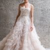 Strapless Ball Gown Wedidng Dress With Ruffled Skirt. by Allure Bridals - Image 1
