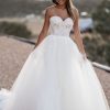 Strapless Sweetheart Neckline Ballgown Wedding Dress With Beaded Bodice And Tulle Skirt by Allure Bridals - Image 1