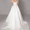 Off The Shoulder Ball Gown Wedding Dress With Pleated Bodice by Augusta Jones - Image 2