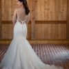 Lace Fit And Flare Wedding Dress With Spaghetti Straps by Essense of Australia - Image 2