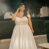 Off The Shoulder Ballgown Wedding Dress With Sweetheart Neckline by Essense of Australia - Image 1