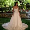 Strapless Ballgown Wedding Dress With Beaded Lace by Eve of Milady - Image 1