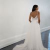 Spaghetti Strap A-line Wedding Dress With Lace Bodice And Tulle Skirt by Martina Liana - Image 2