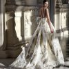 Sleeveless V-neckline Ball Gown Wedding Dress With Back Bow by Pronovias - Image 2