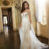 Strapless A-line Wedding Dress With Beaded Lace Bodice by Randy Fenoli - Image 1