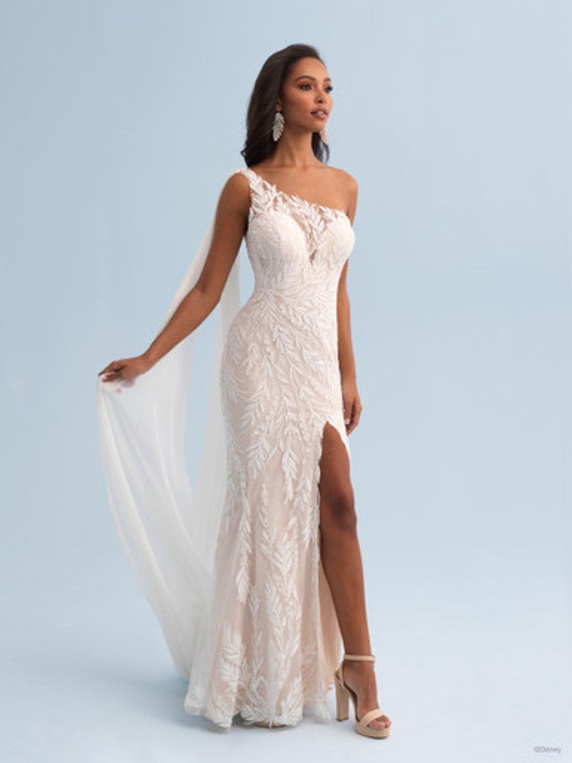 Classic Minimalist One Shoulder Wedding Dress off White Bridal Gown Full  Aline Sleeveless Floor Length Zipper Back Dress - Etsy
