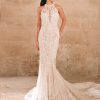 Beaded Sheath Wedding Dress With Halter Neckline And Open Back by Disney Fairy Tale Weddings Platinum Collection - Image 1