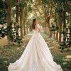 Long Sleeve Ball Gown Wedding Dress With Sparkle Tulle by Disney Fairy Tale Weddings Platinum Collection - Image 2