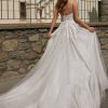 Spaghetti Strap Glitter A-line Wedding Dress With Sweetheart Neckline And Lace Bodice by Ines by Ines Di Santo - Image 2