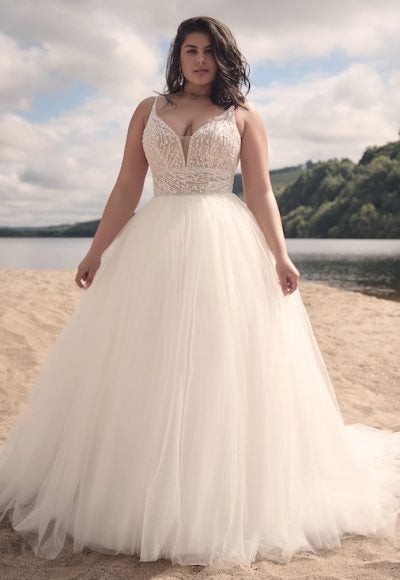 Tulle Ballgown Wedding Dress With Beaded Bodice by Maggie Sottero