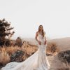 Spaghetti Strap Lace Fit And Flare Wedding Dress With Open Back by Martina Liana Luxe - Image 1