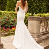 Fit And Flare Wedding Dress With Spaghetti Straps And Open Back by Paloma Blanca - Image 2