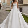 Strapless Ballgown Wedding Dress With Detachable Lace Jacket by Pronovias - Image 1