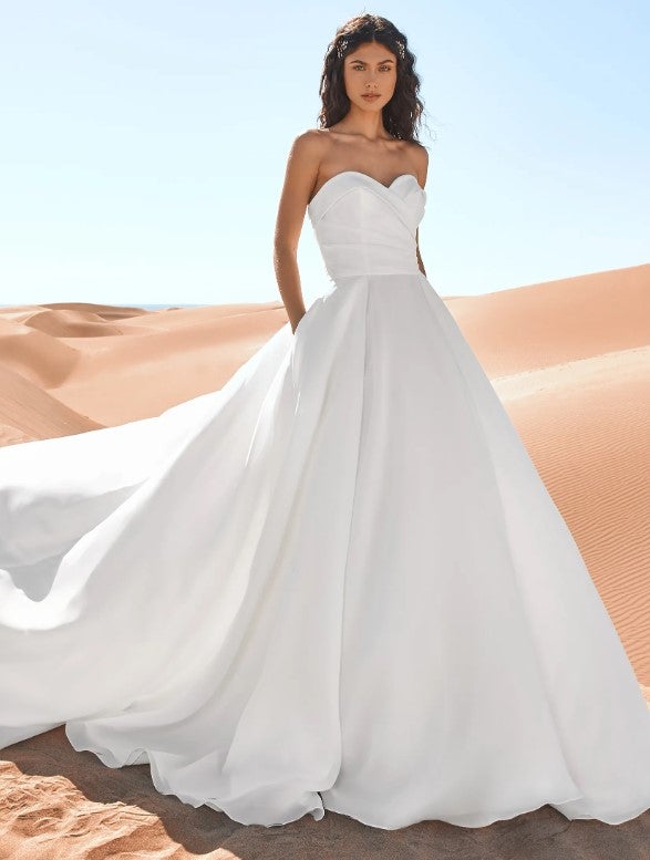 Strapless Ballgown Wedding Dress With Pockets by Pronovias - Image 1