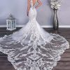 Sleeveless Lace Fit And Flare Wedding Dress With V-neckline by Vanessa Alfaro - Image 2