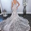 Sleeveless Lace Fit And Flare Wedding Dress With V-neckline by Vanessa Alfaro - Image 2