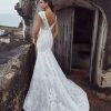 Lace Fit And Flare Wedding Dress With Cap Sleeves And Open Back by Calla Blanche - Image 2