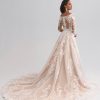 Bohemian Long Sleeve A-line Wedding Dress With Back Details by Disney Fairy Tale Weddings Platinum Collection - Image 2