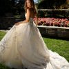 Strapless Ball Gown Wedding Dress With Beaded Lace And Sparkle Tulle by Eve of Milady - Image 2