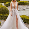 Sleeveless A-line Wedding Dress With Lace Bodice And Tulle Skirt by Ines by Ines Di Santo - Image 1