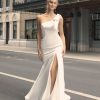 One Shoulder Fit And Flare Wedding Dress With Open Back by Maggie Sottero - Image 1