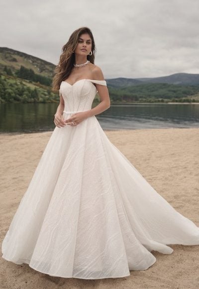Sparkle Ball Gown Wedding Dress With Corset by Maggie Sottero