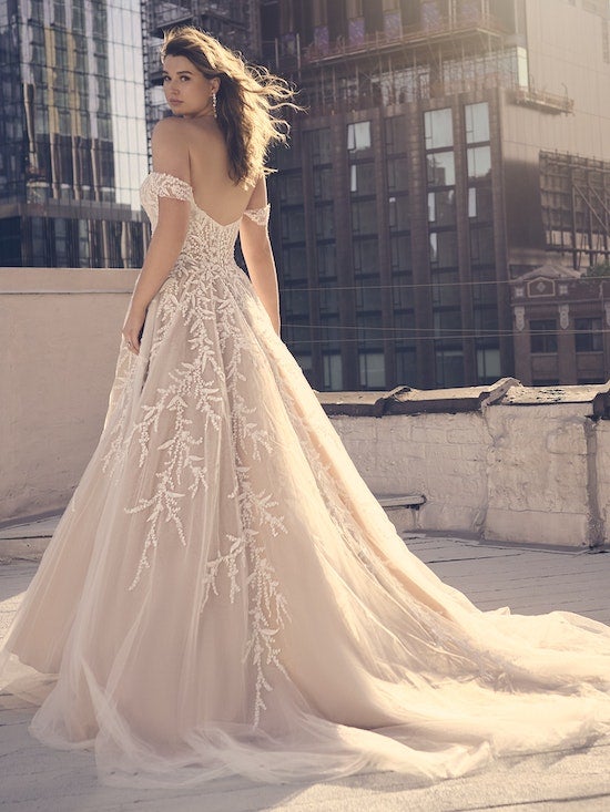 Strapless Ball Gown Wedding Dress With Beaded Embroidery by Maggie Sottero - Image 2