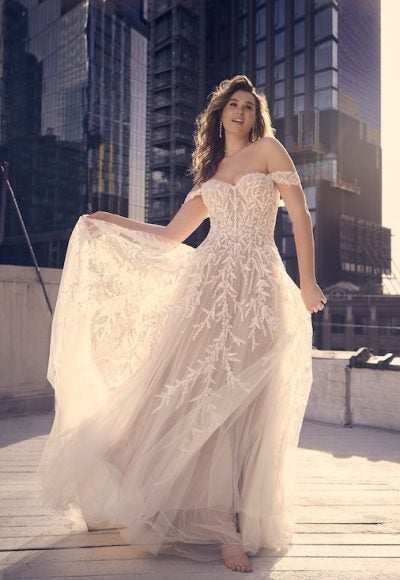 Strapless Ball Gown Wedding Dress With Beaded Embroidery by Maggie Sottero