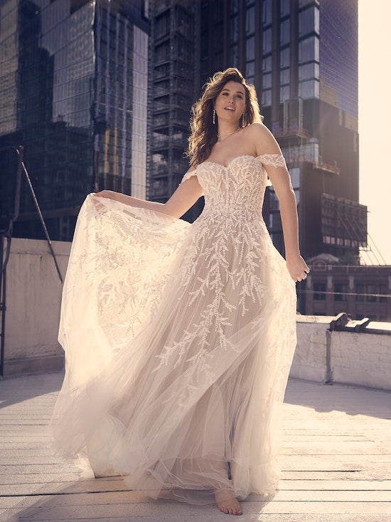 Strapless Ball Gown Wedding Dress With Beaded Embroidery by Maggie Sottero - Image 1