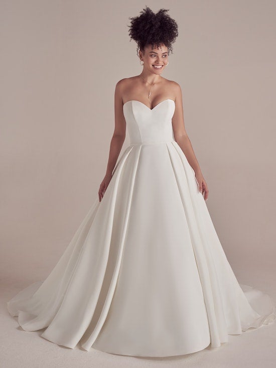 Strapless Ball Gown Wedding Dress With Pleated Skirt by Maggie Sottero - Image 1