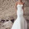 Strapless Fit And Flare Wedding Dress With Beaded Lace Bodice by Maggie Sottero - Image 1