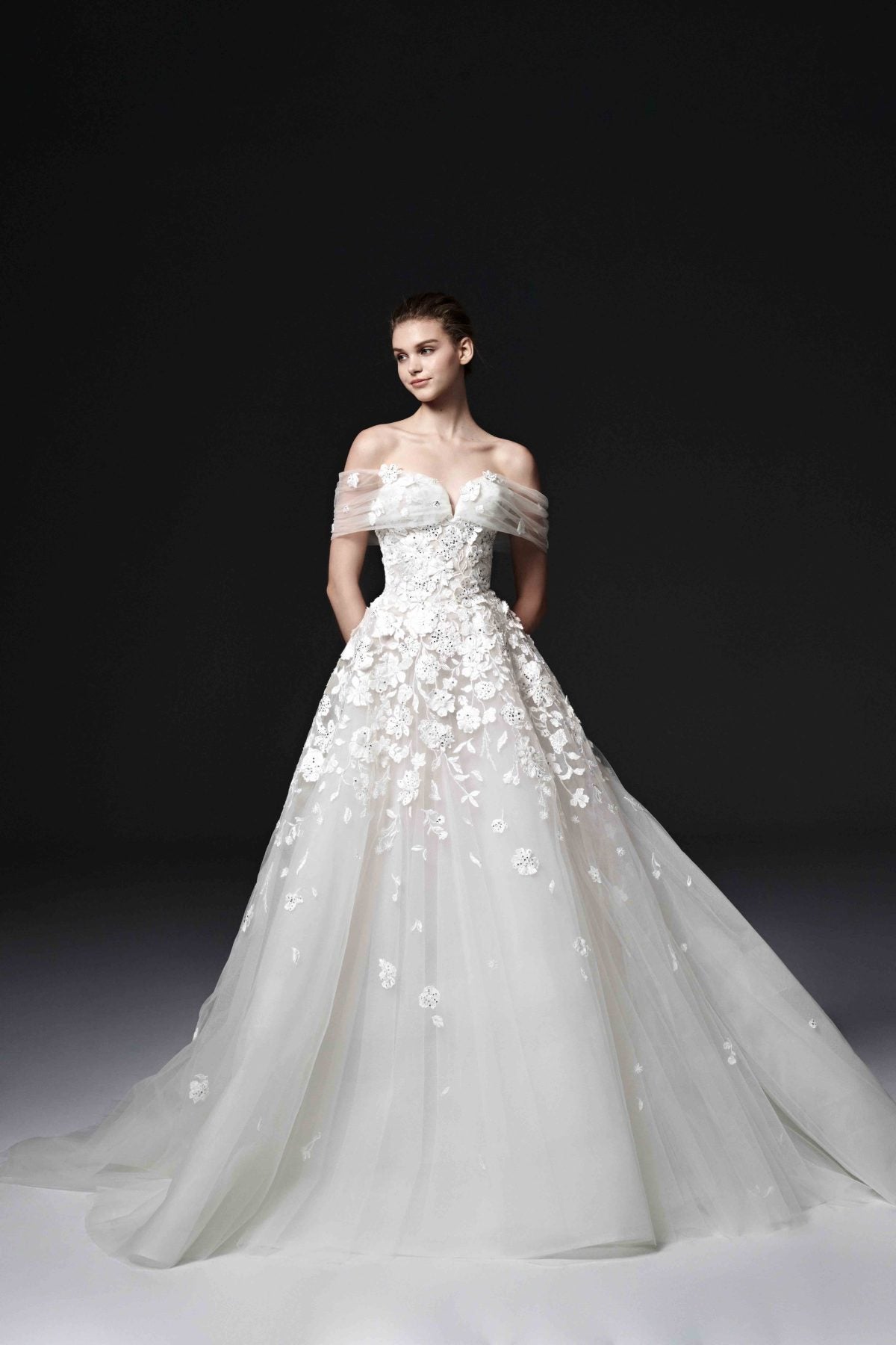 Strapless Ball Gown Wedding Dress With Floral Lace | Kleinfeld Bridal