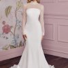 Sheath Long Sleeve Wedding Dress With High Neck by Anne Barge - Image 1