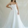 Strapless Ball Gown Wedding Dress With Pleated Bodice by Anne Barge - Image 1