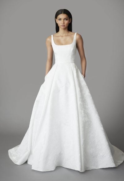 Sleeveless Ball Gown Wedding Dress With Back Bow by Allison Webb