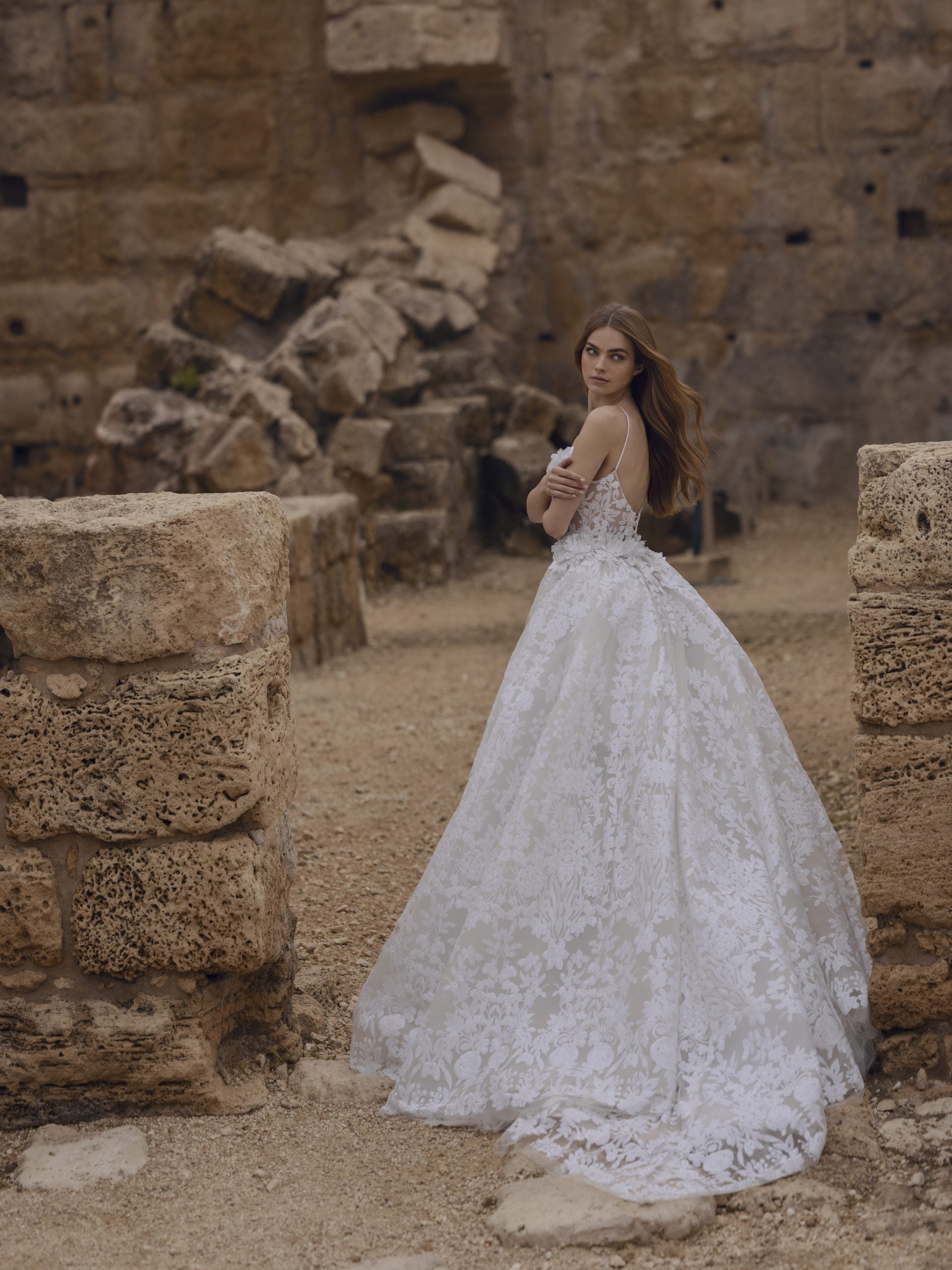 Lace Ball Gown Wedding Dress With Sweetheart Neckline by Love by Pnina Tornai - Image 2