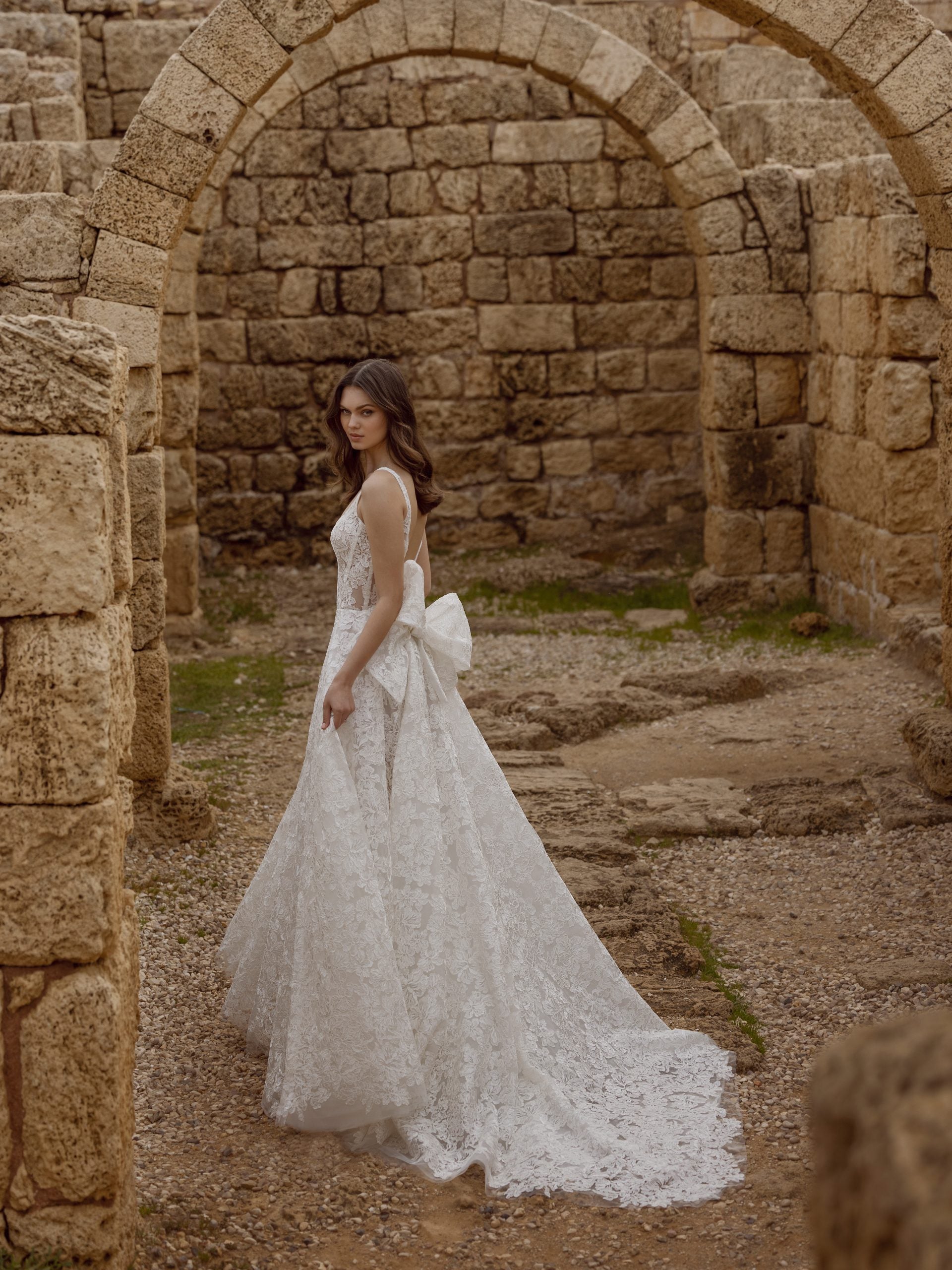 Lace Sleeveless A-line Wedding Dress by Love by Pnina Tornai - Image 2