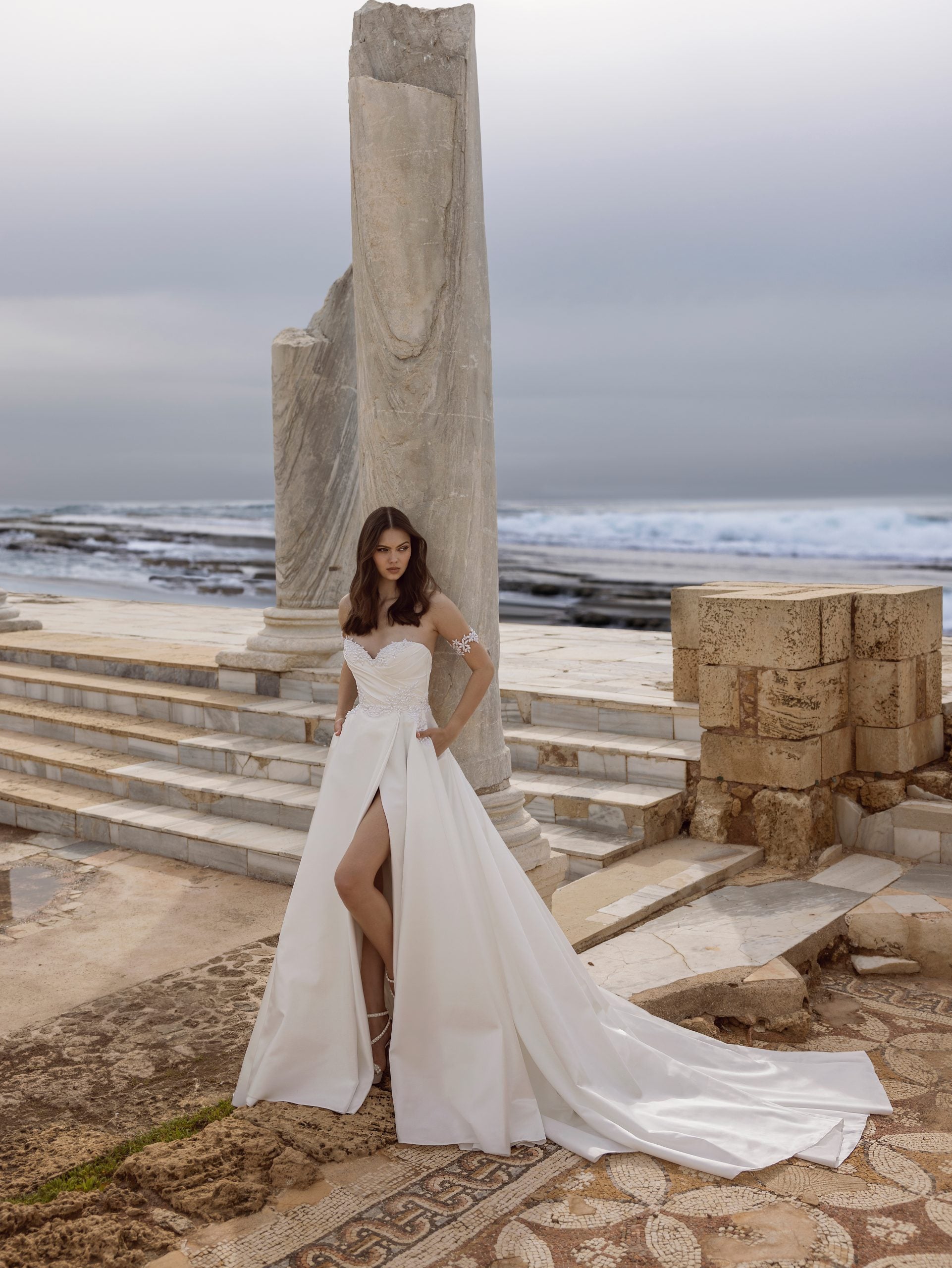 Strapless Ball Gown Wedding Dress With Swetheart Neckline by Love by Pnina Tornai