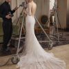 Long Sleeve Lace Fit And Flare Wedding Dress With Open Back by Maison Signore - Image 2